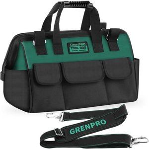 GREN PRO 18 inch Tool Bag with Adjustable Shoulder Strap, Waterproof Tools Bag